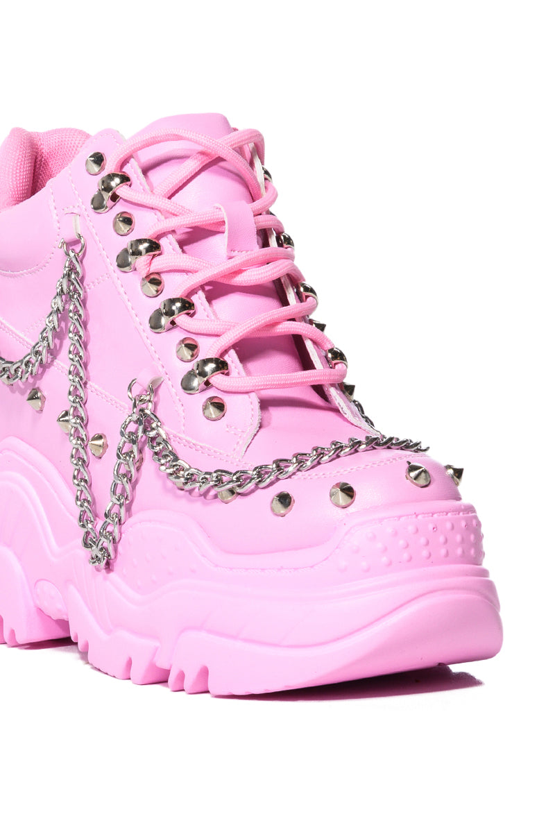 SPACE CANDY PINK EMBELLISHED SNEAKER