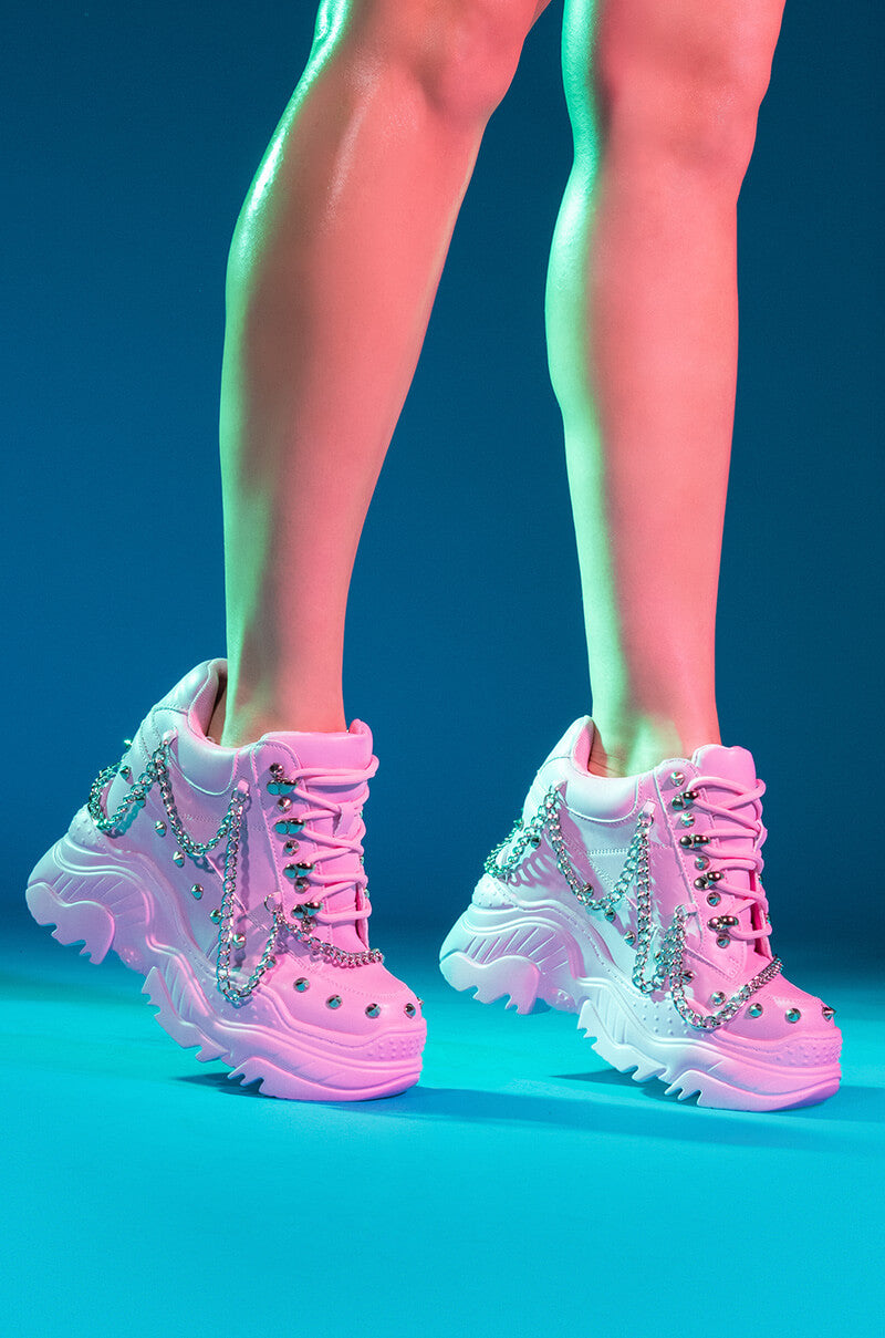 SPACE CANDY PINK EMBELLISHED SNEAKER