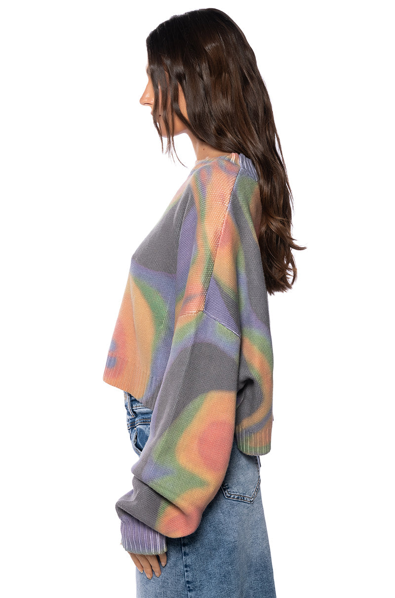 SPOTLESS MIND PULL OVER CROPPED SWEATER