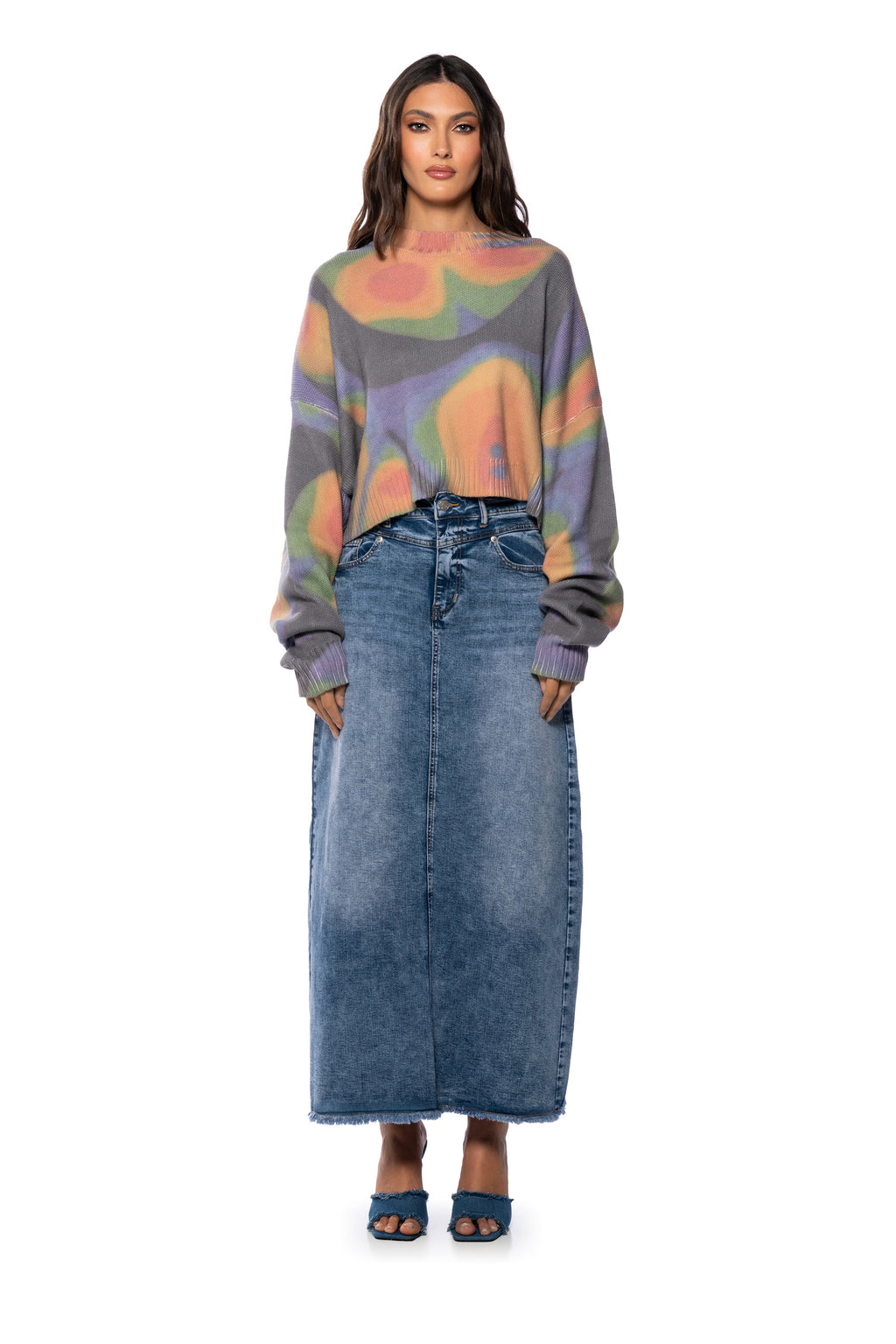SPOTLESS MIND PULL OVER CROPPED SWEATER