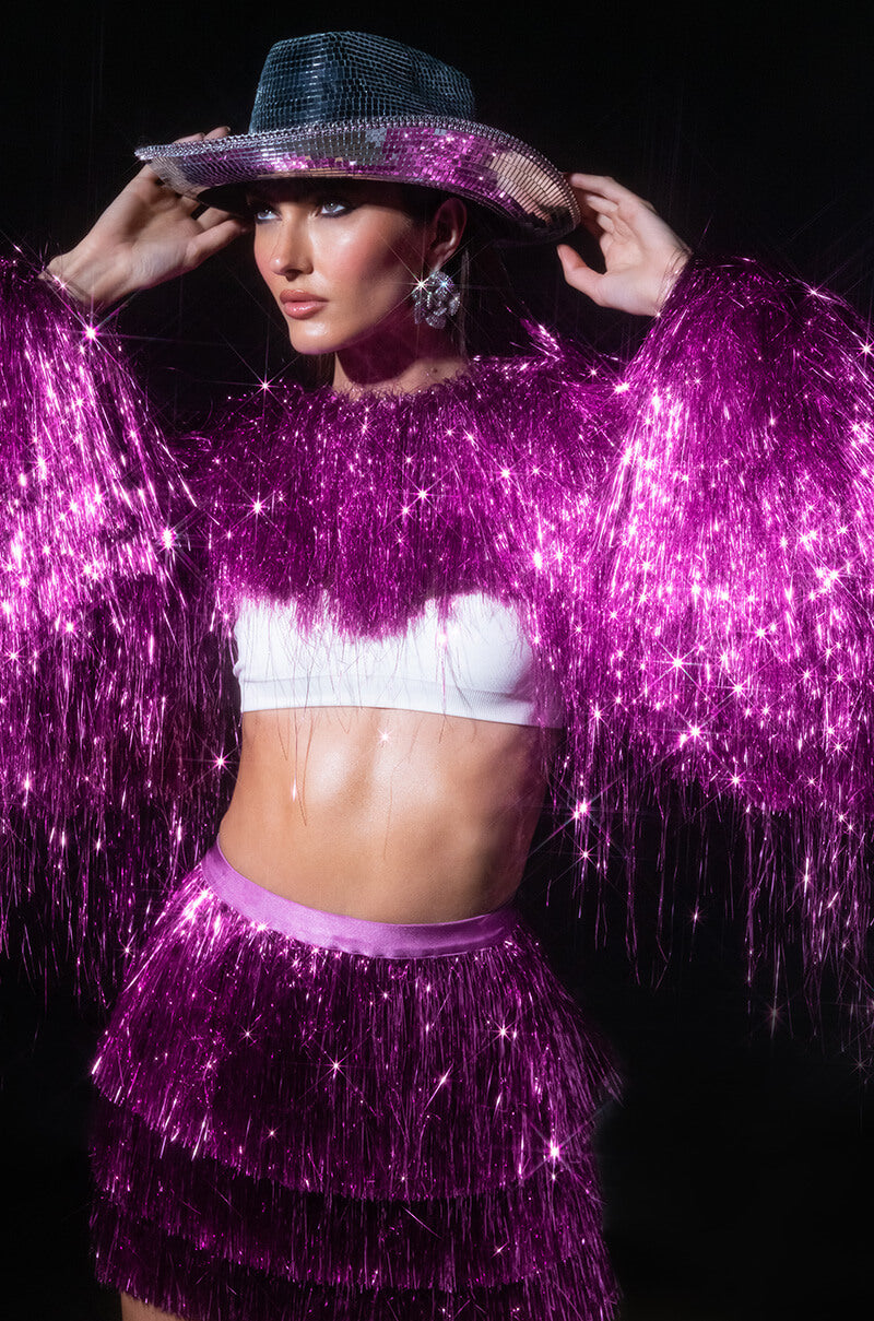 SPRING EDIT TINSEL BOLERO