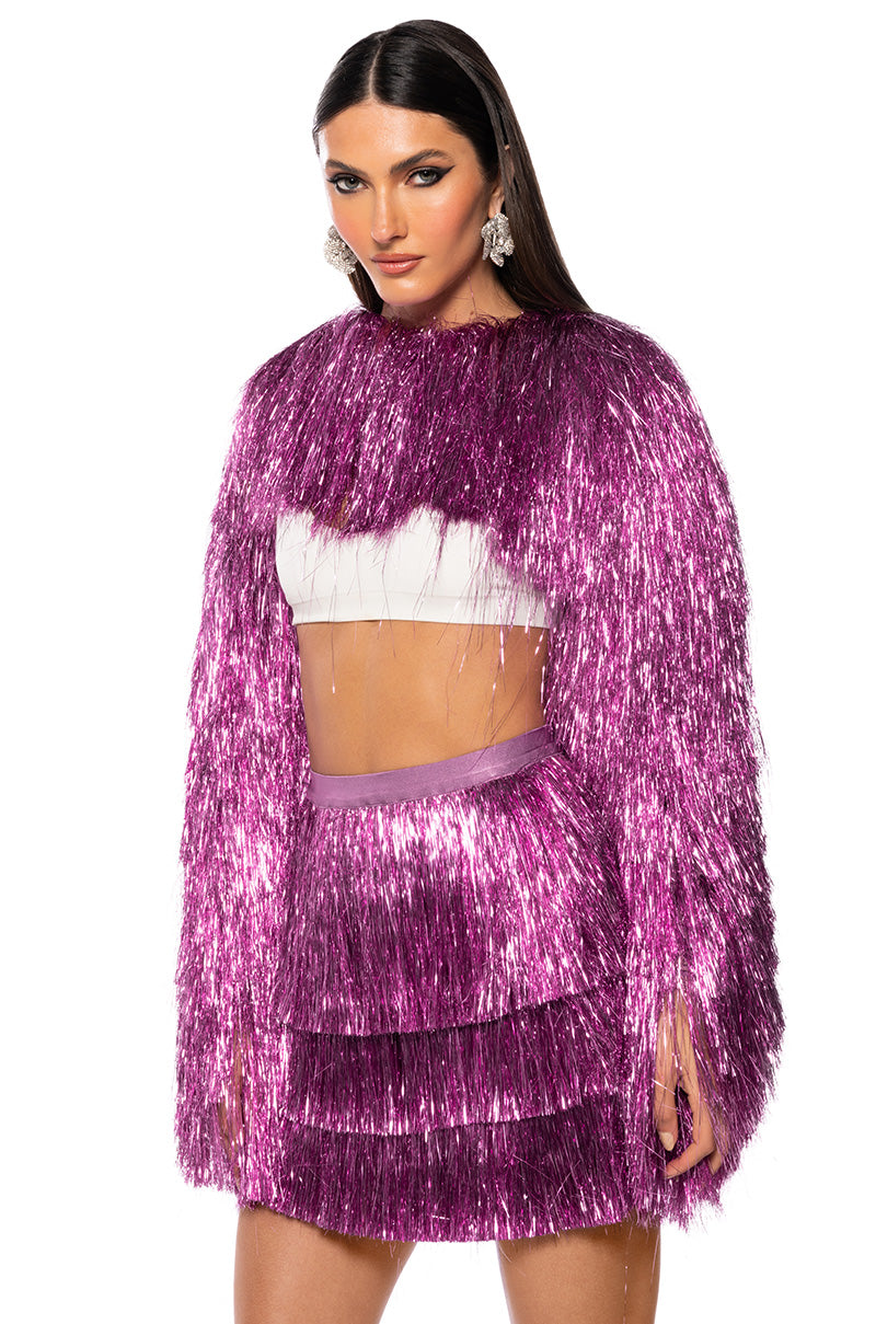 SPRING EDIT TINSEL BOLERO