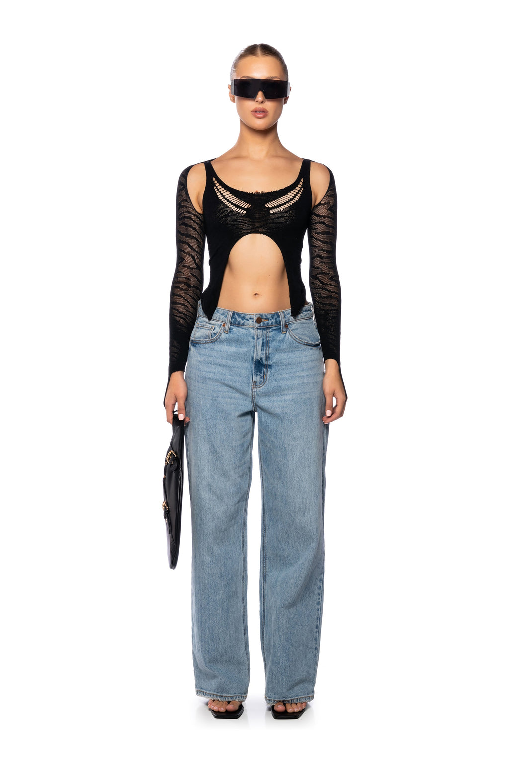 STAR OF THE SHOW CROP TANK WITH SHRUG