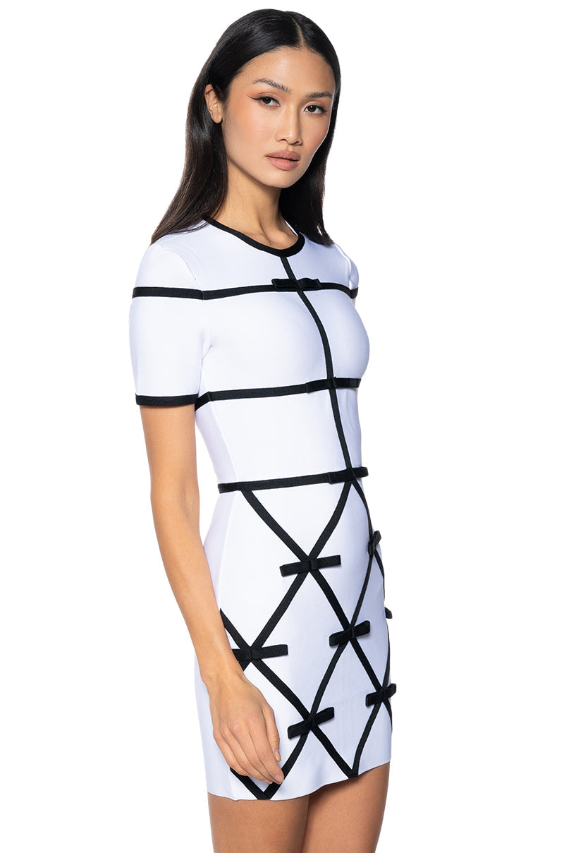 SUMMER IN THE HAMPTONS BOW MINI DRESS