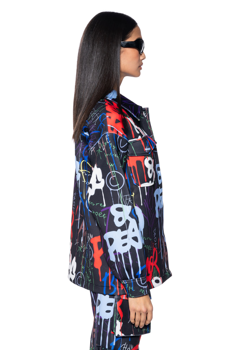 GRAFFITI SCUBA BUTTON DOWN