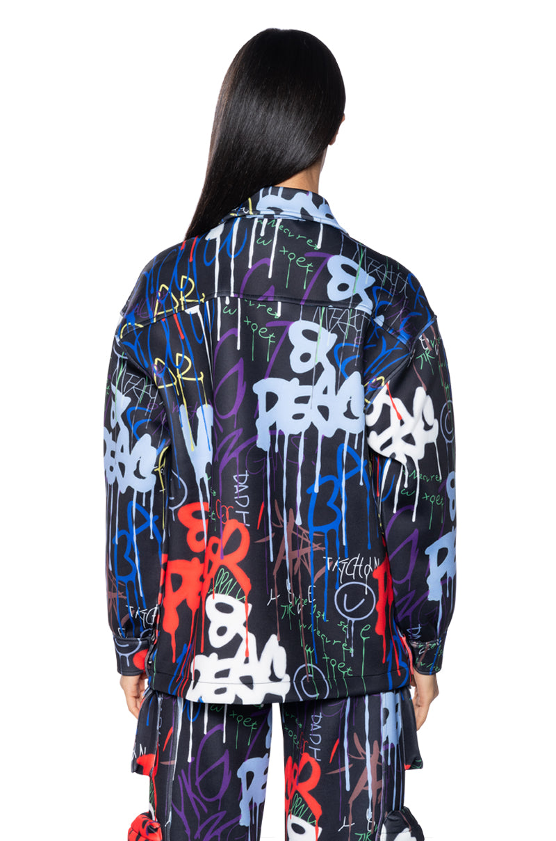 GRAFFITI SCUBA BUTTON DOWN
