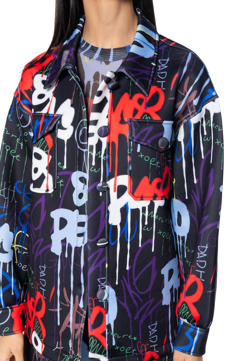 GRAFFITI SCUBA BUTTON DOWN