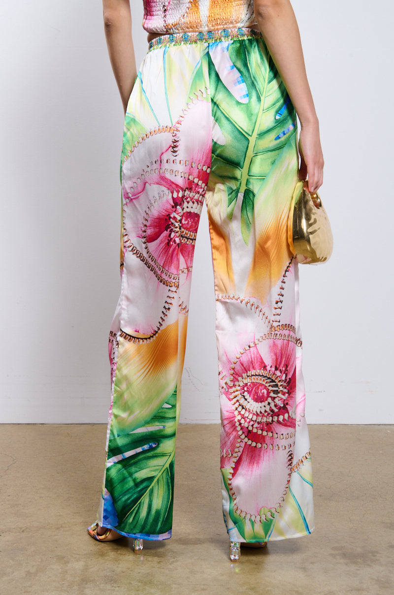 TAKE ME TO THE COAST SATIN PANT