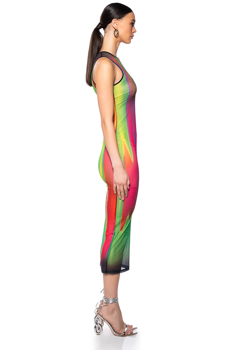 THE AFTER PARTY MESH MIDI DRESS