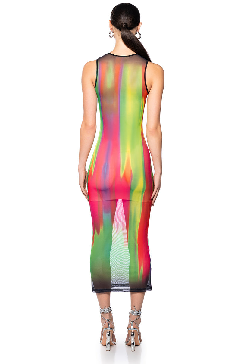 THE AFTER PARTY MESH MIDI DRESS