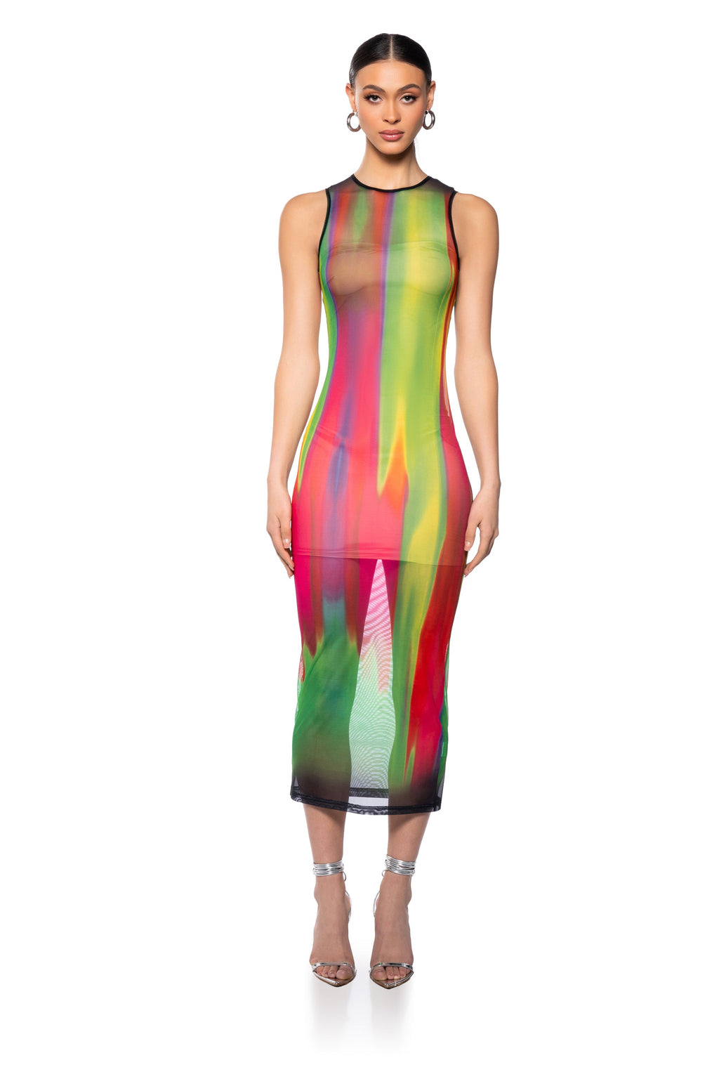 THE AFTER PARTY MESH MIDI DRESS