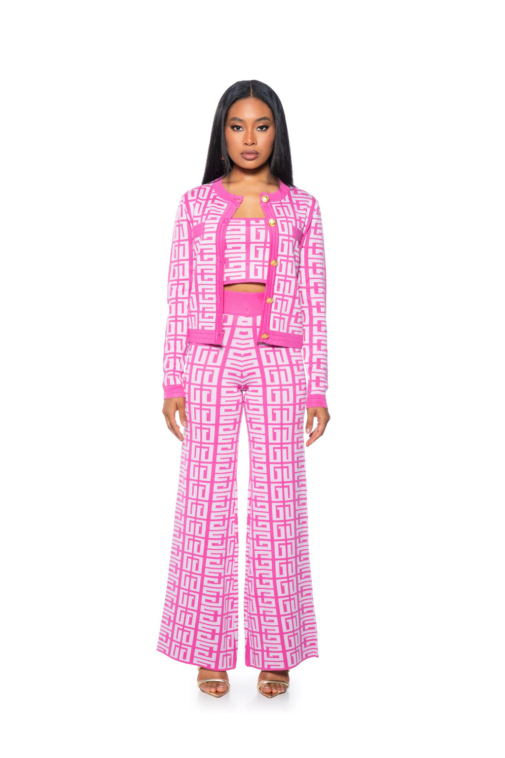 THERE SHE IS KNIT WIDE LEG HIGH WAIST PANT