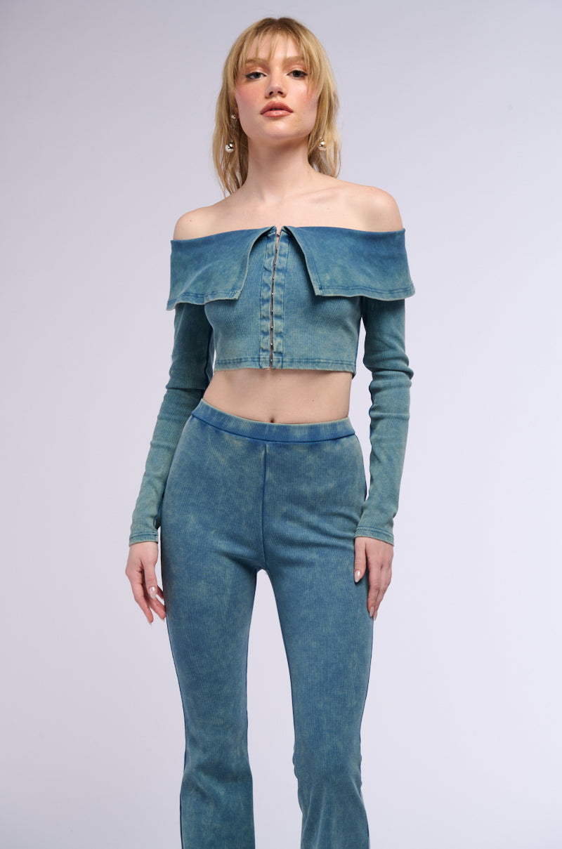 THINKIN BOUT ME RIB KNIT TOP