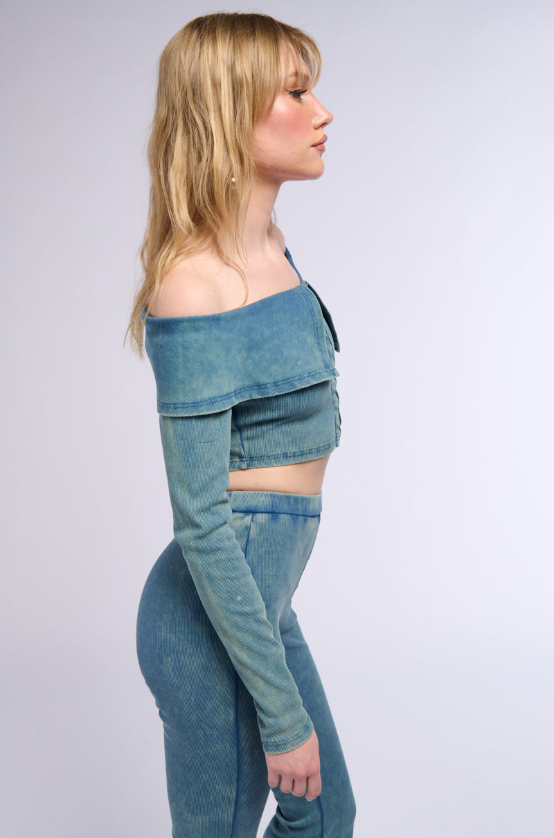 THINKIN BOUT ME RIB KNIT TOP