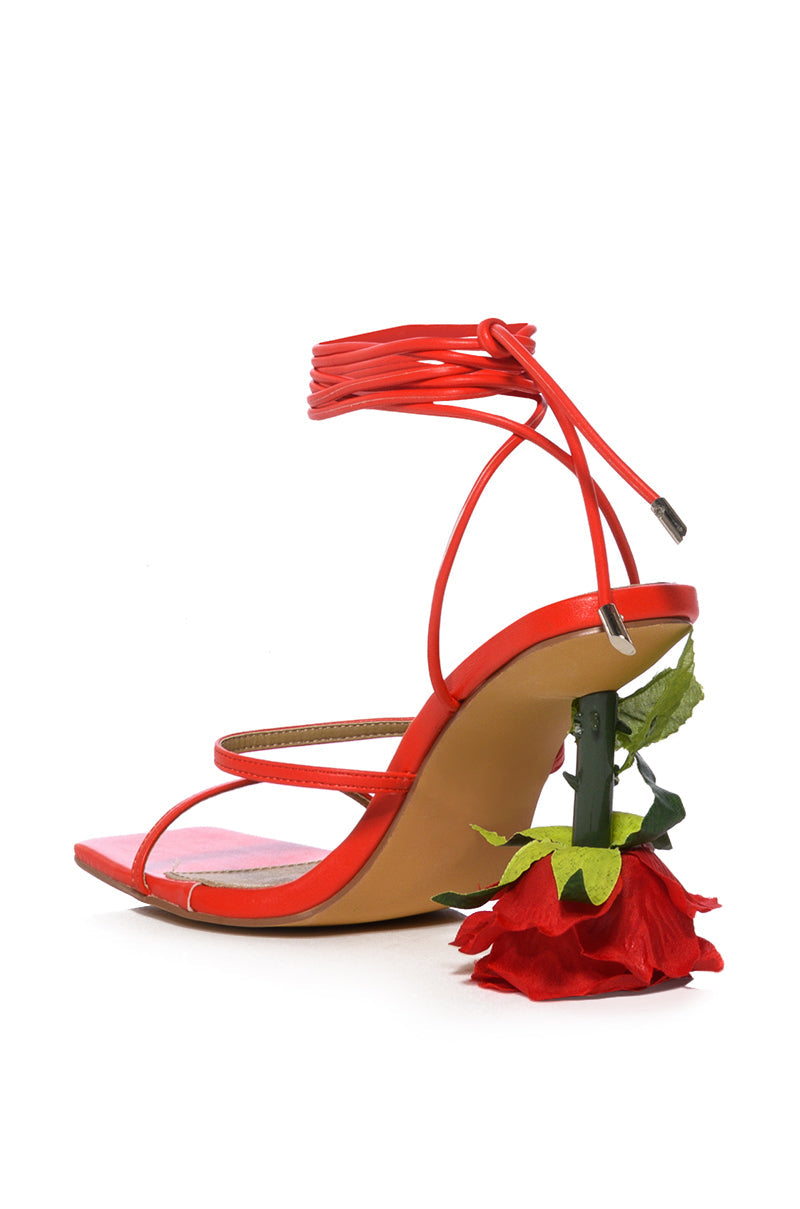 THRONE RED ROSE HEEL SANDAL