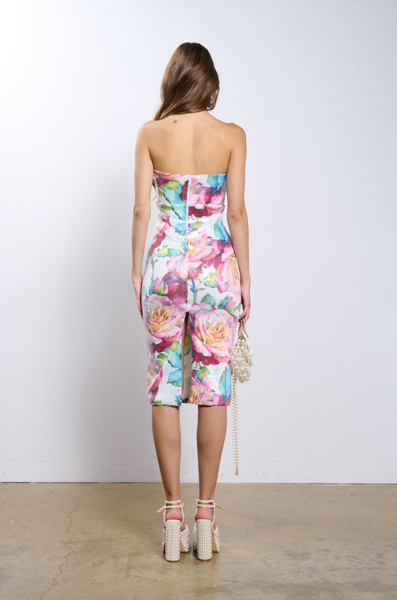 TOO GOOD FOR YOU FLORAL MIDI DRESS