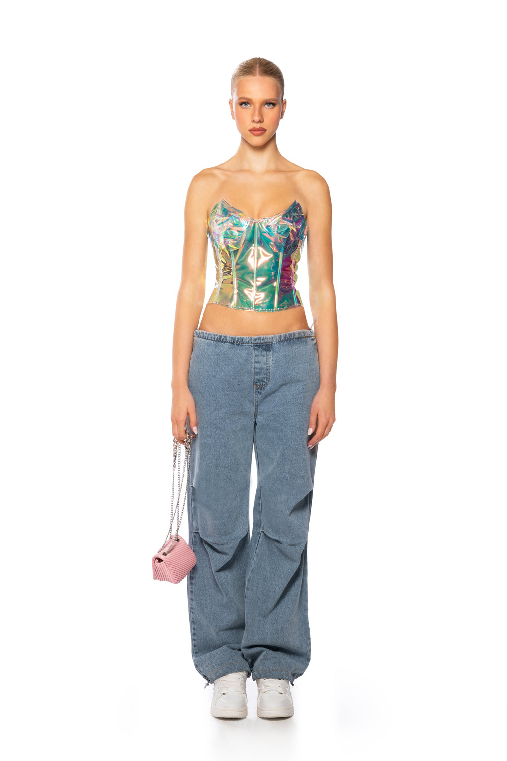 U DA ONE IRIDESCENT FLOWER CORSET