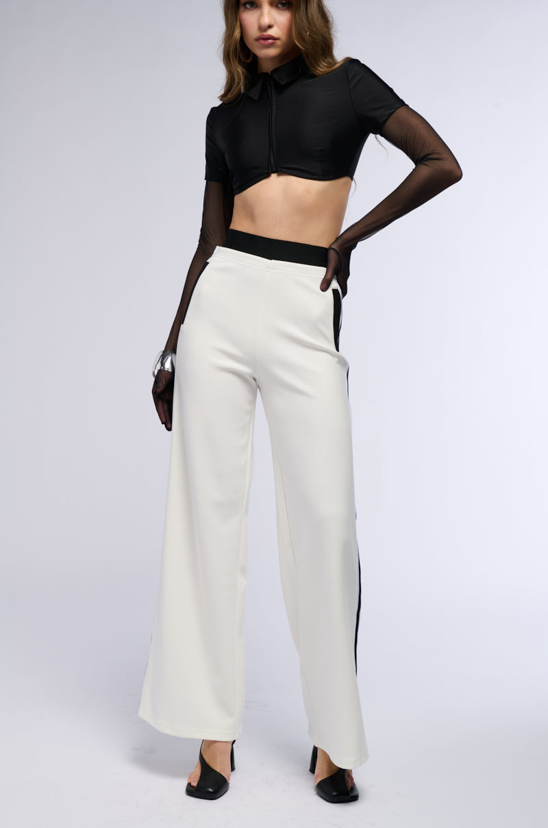 VARSITY LEAGUE STRIPED WOVEN ELASTIC TROUSER