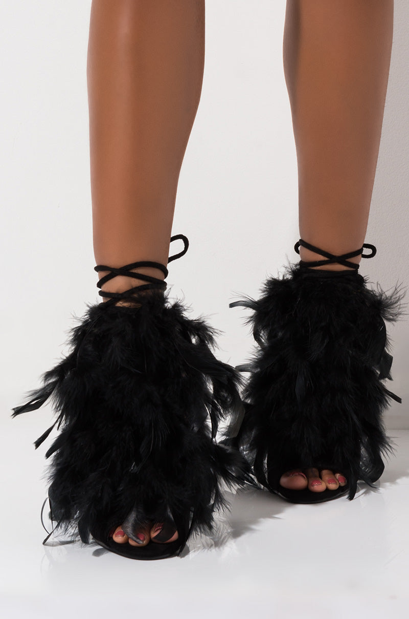 WHAT DREAMS ARE MADE OF FEATHER STILETTO SANDAL