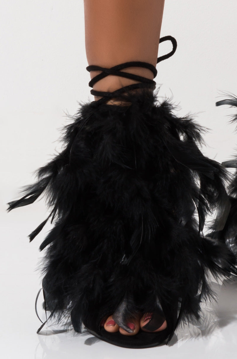 WHAT DREAMS ARE MADE OF FEATHER STILETTO SANDAL
