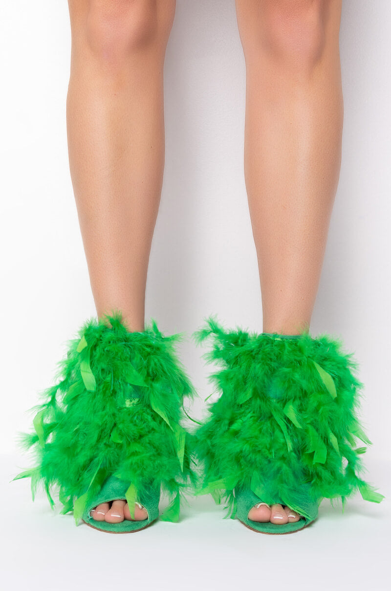 WHAT DREAMS ARE MADE OF FEATHER STILETTO SANDAL