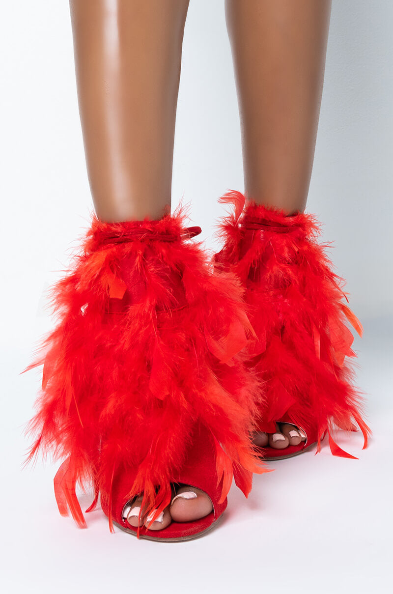 WHAT DREAMS ARE MADE OF FEATHER STILETTO SANDAL