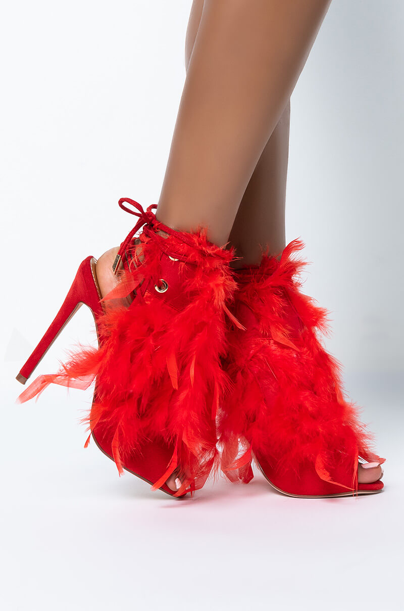 WHAT DREAMS ARE MADE OF FEATHER STILETTO SANDAL