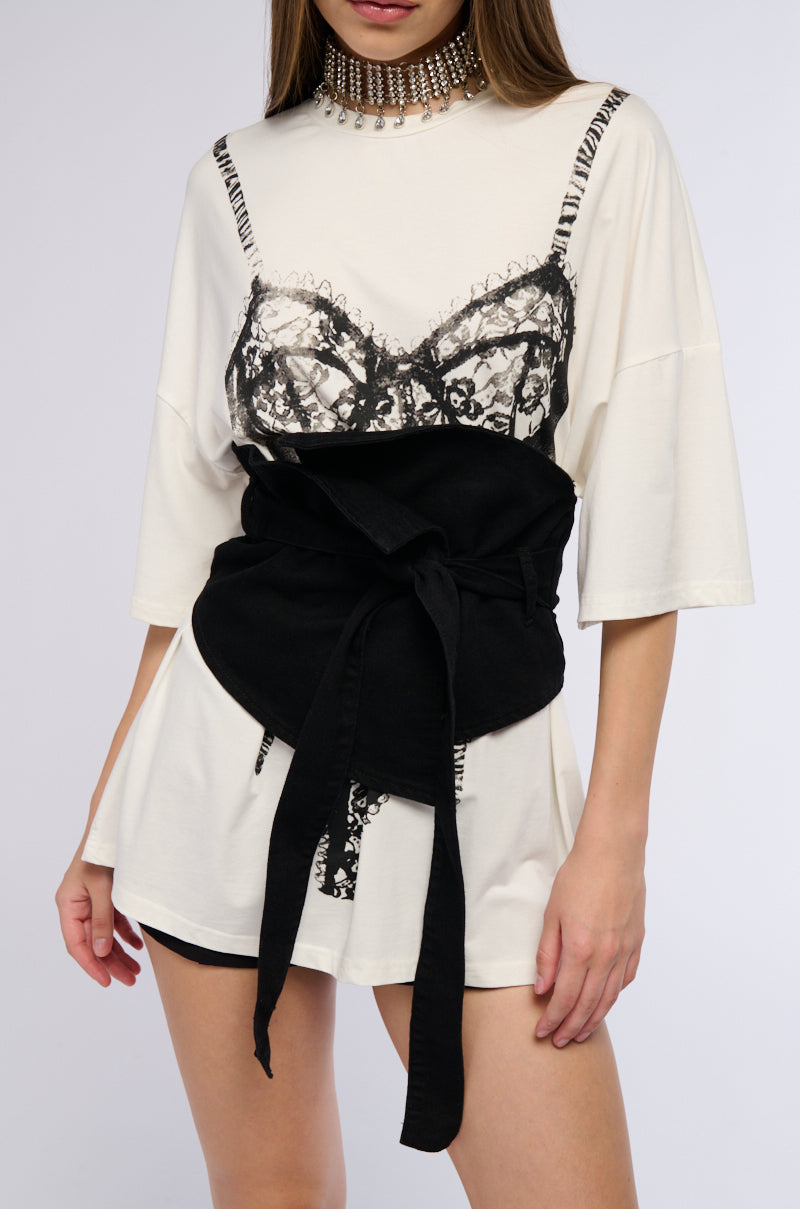 WHATS GOOD DENIM BELT IN BLACK