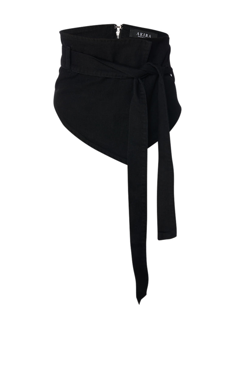 WHATS GOOD DENIM BELT IN BLACK