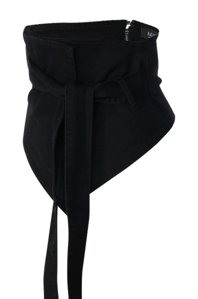 WHATS GOOD DENIM BELT IN BLACK