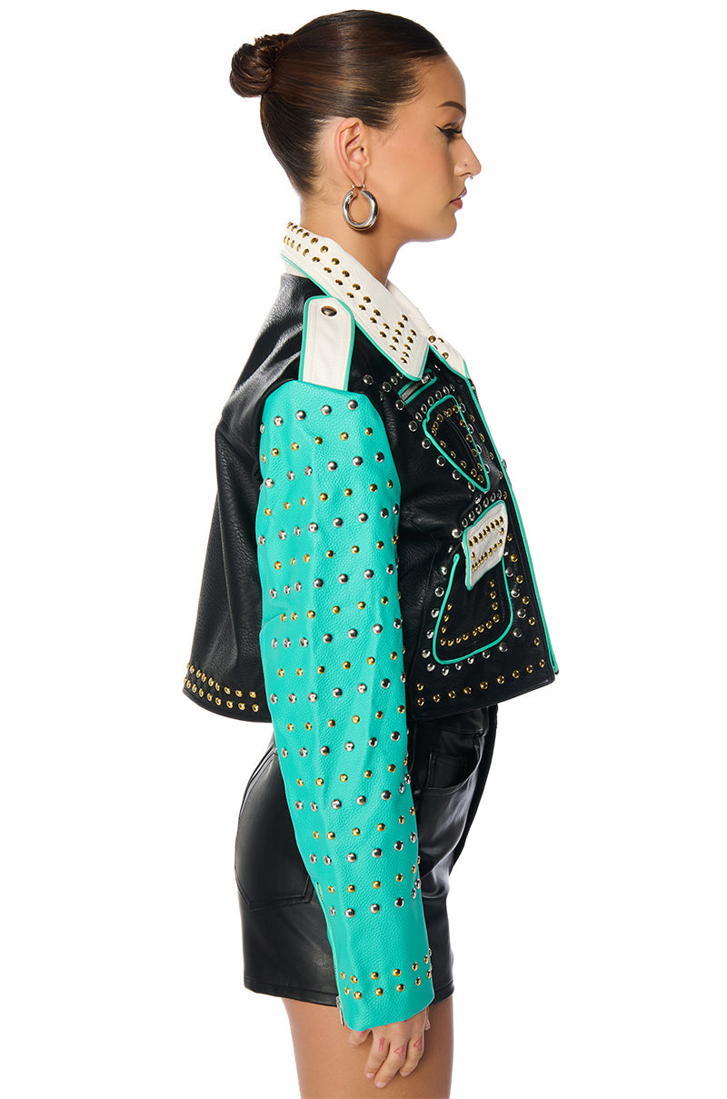 WILD WEST STUDDED MOTO JACKET