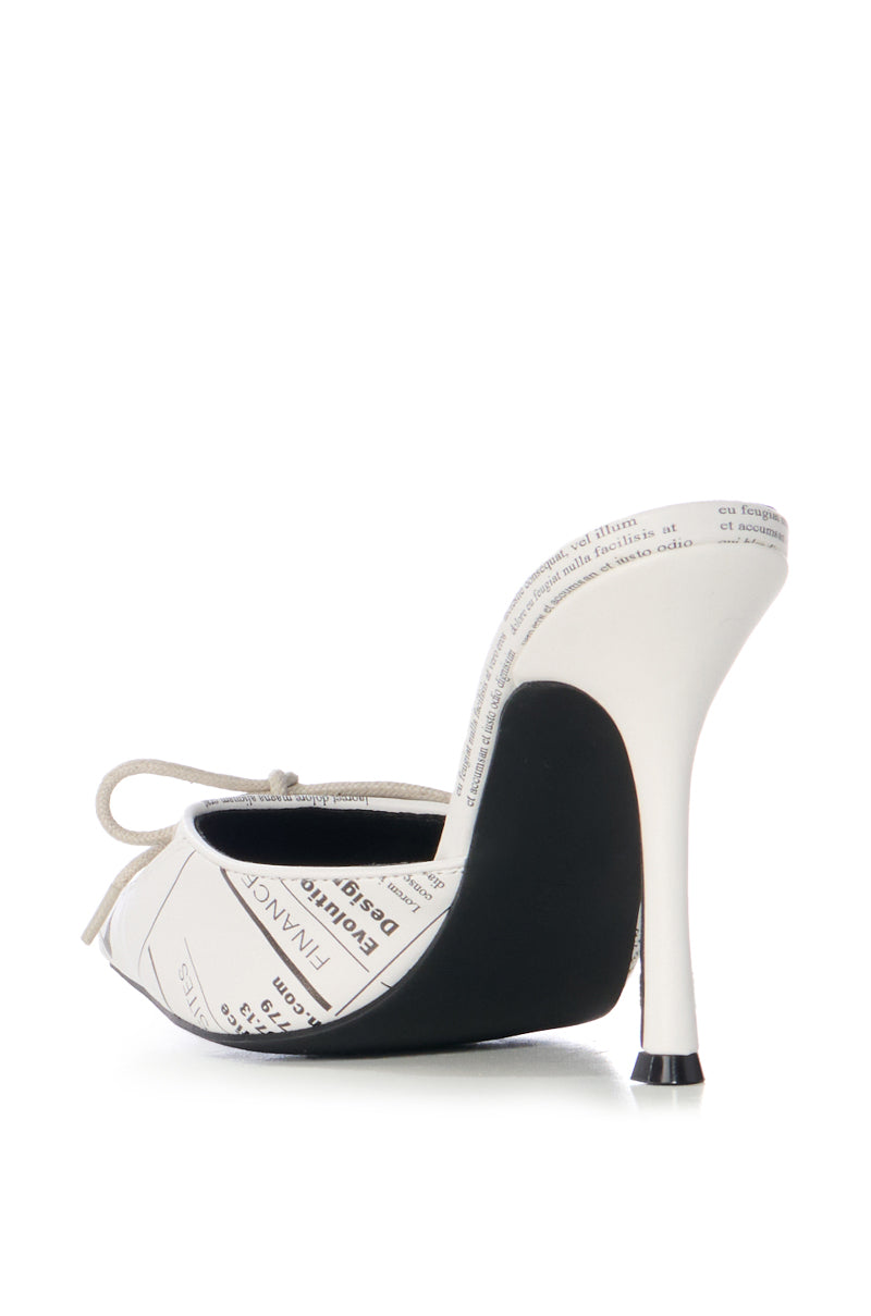 YESTERDAY NEWS PRINTED PUMP