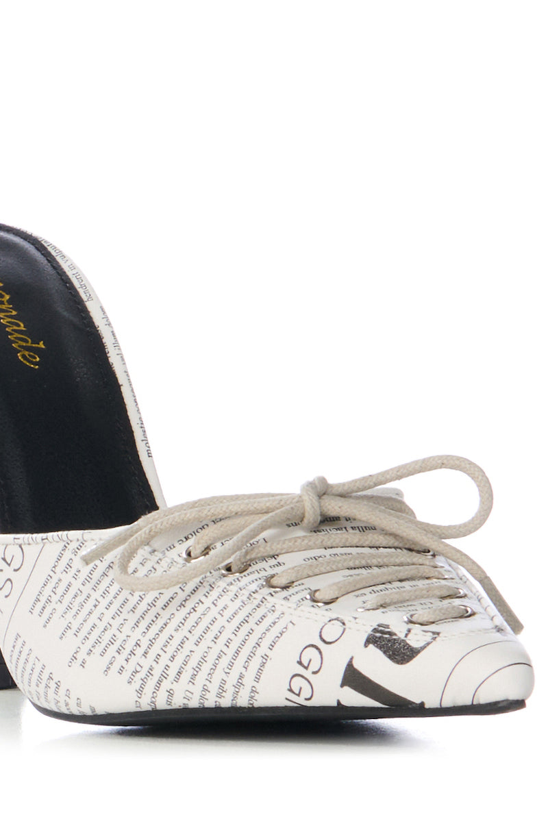 YESTERDAY NEWS PRINTED PUMP