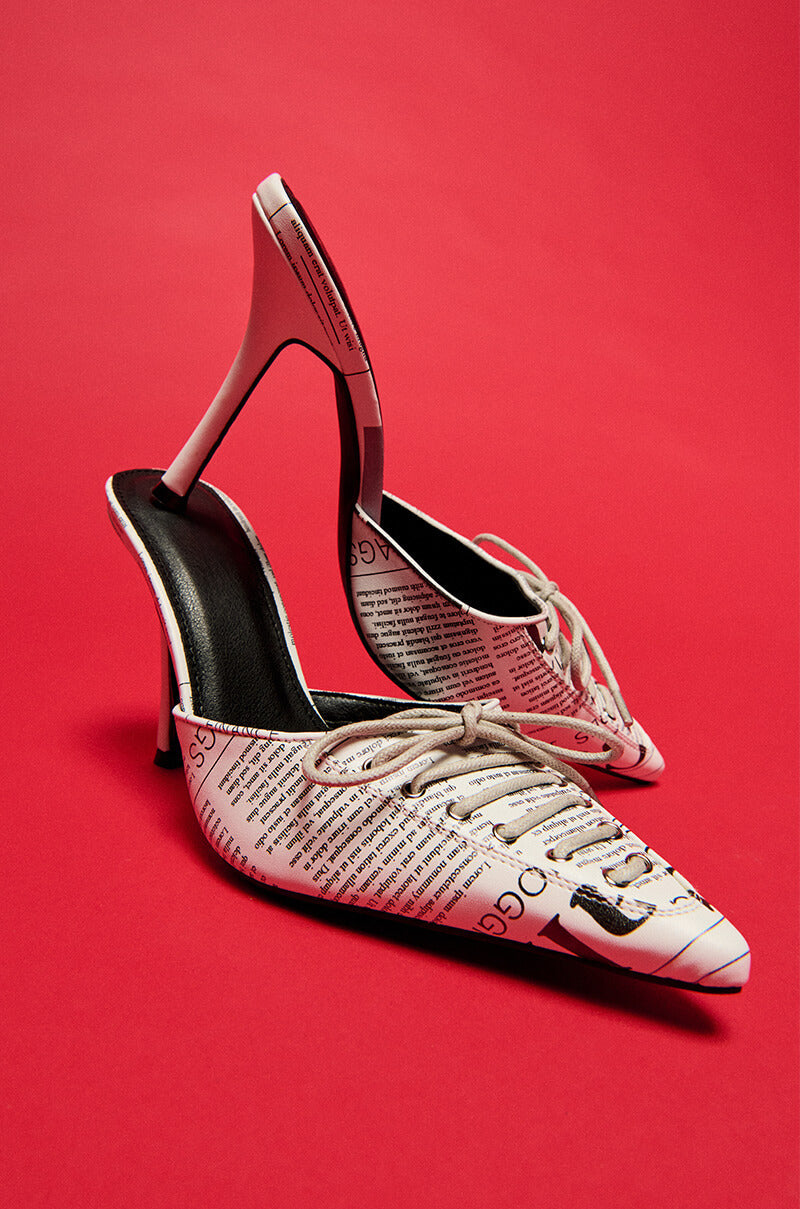 YESTERDAY NEWS PRINTED PUMP