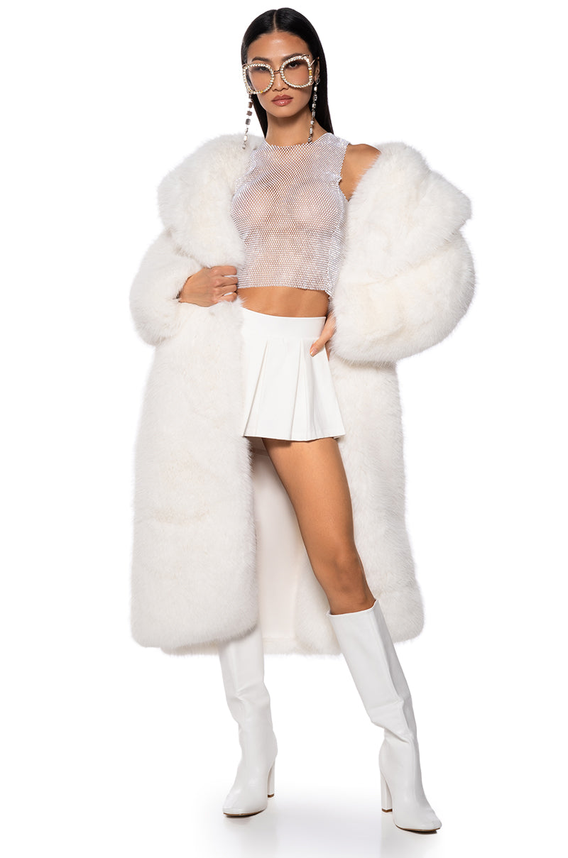 ZELDA RHINESTONE MESH SLEEVELESS TOP